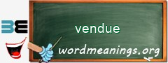 WordMeaning blackboard for vendue